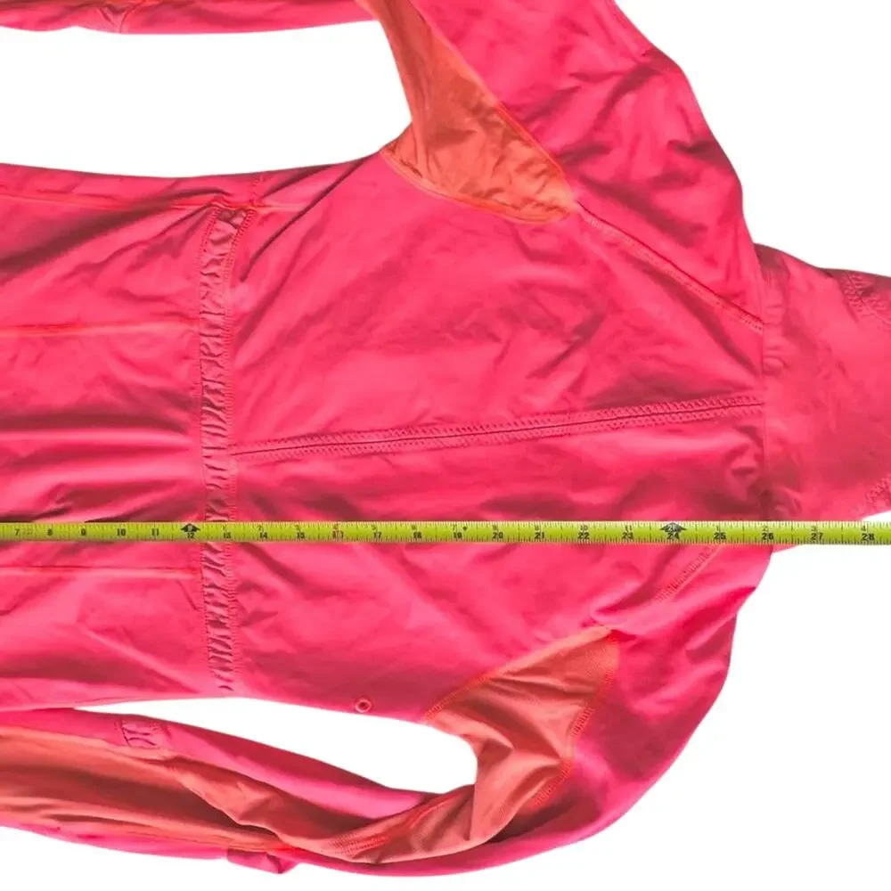 Lululemon Run Reflect Pullover Light Flare Pink Orange Activewear Gym Preppy